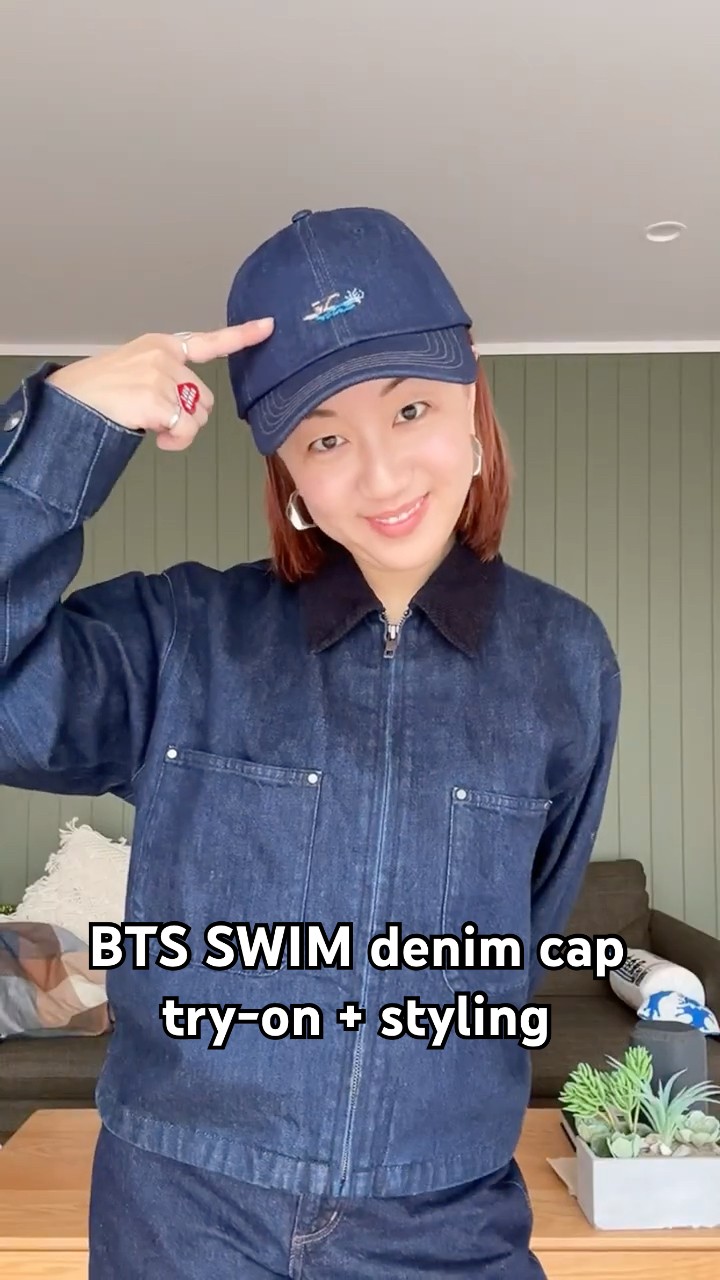 Trying On the BTS SWIM Pixel Art Cap 🏊‍♀️💜 - YouTube