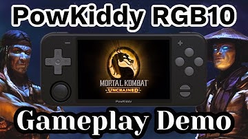 Mortal Kombat Unchained PSP Gameplay Demo On PowKiddy RGB10 Handheld Video Game Console