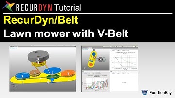 RecurDyn Tutorial - [Toolkit/Belt] Riding Lawnmower with V-Belt