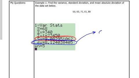 Algebra 1 Standard Deviation