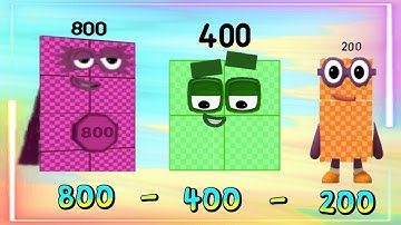 SUBTRACTION OF NUMBERBLOCKS MULTIPLE GIANT NUMBERS | LEARN TO COUNT | hello george