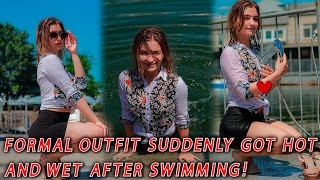 Formal Outfit Suddenly Got Hot And Wet After Swimming Wetlook