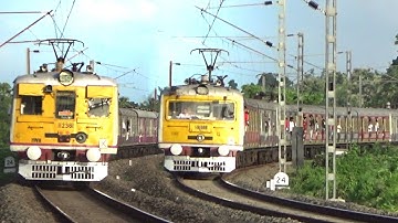 Fast Accelerating EMU Local Train Crossing Huge Curve Back to Back Quickly | Eastern Railways