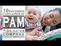 Cumpleaños de Pam | Tián gatea + compras para el bautizo + comida japonesa | En casa con Pam y Fer