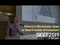 Sigef 2019  yonathan parienti at the plenary session on fintech  blockchain