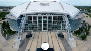 Inside View of AT&T Stadium (Hall of Fame Section 133 Row 1)