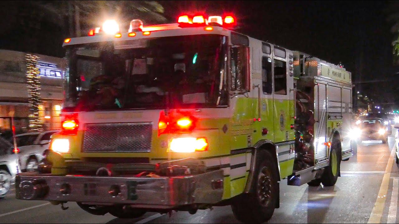 Miami Dade Fire Rescue- Engine 76 Responding - YouTube