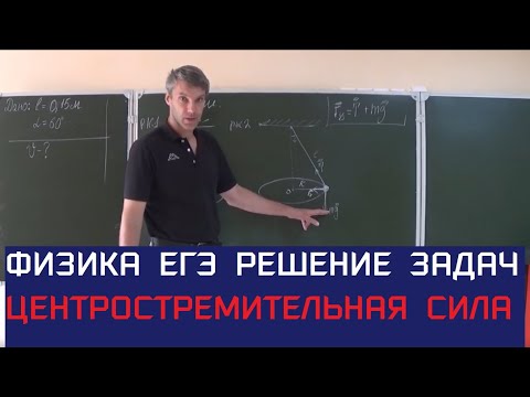 Физика ЕГЭ. Решение задач по физике. Центростремительная сила. Небольшой груз, прикрепленный к нити