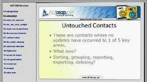ACT Database Review Secrets Video
