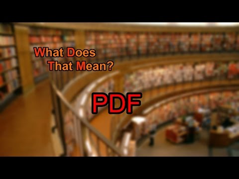 What does PDF mean?