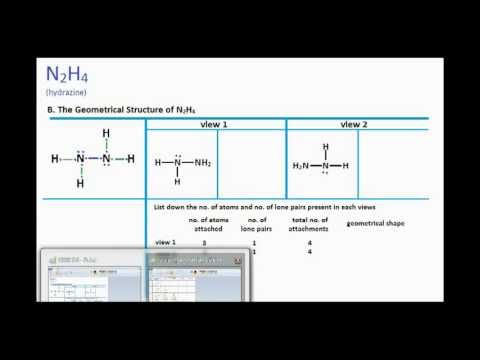 N2H4 : Lewis Structure and Molecular Geometry - YouTube.