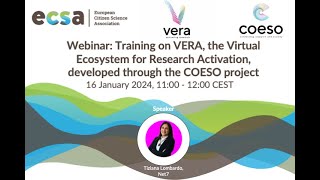 Training on VERA, the Virtual Ecosystem for Research Activation