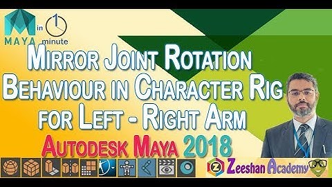 Maya Tips in Minute 24- Mirror Joint Rotation Behaviour using Expressions of character rig