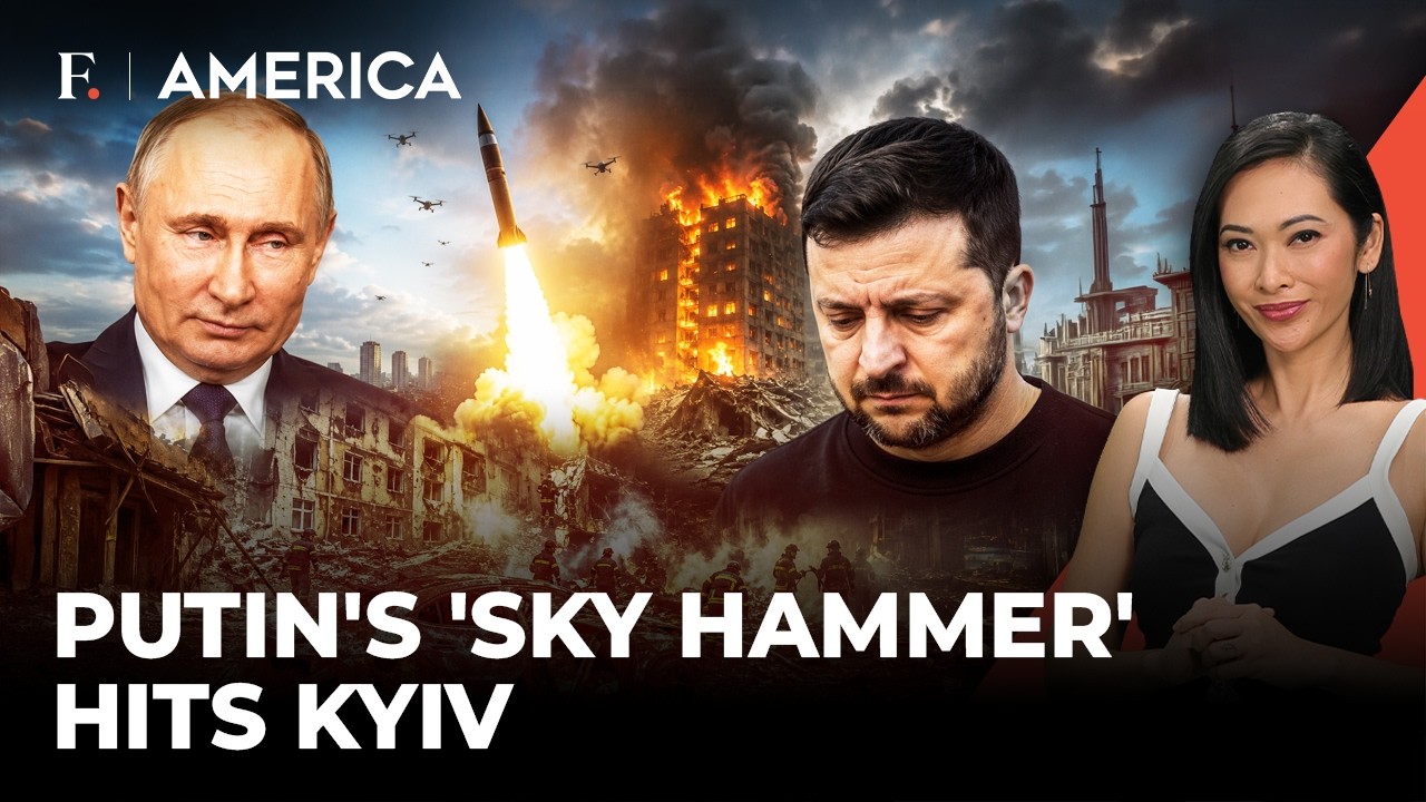 Putin Unleashes Ballistic Missile & Drone Attack on Kyiv, Ukraine War Escalates | Firstpost America thumbnail