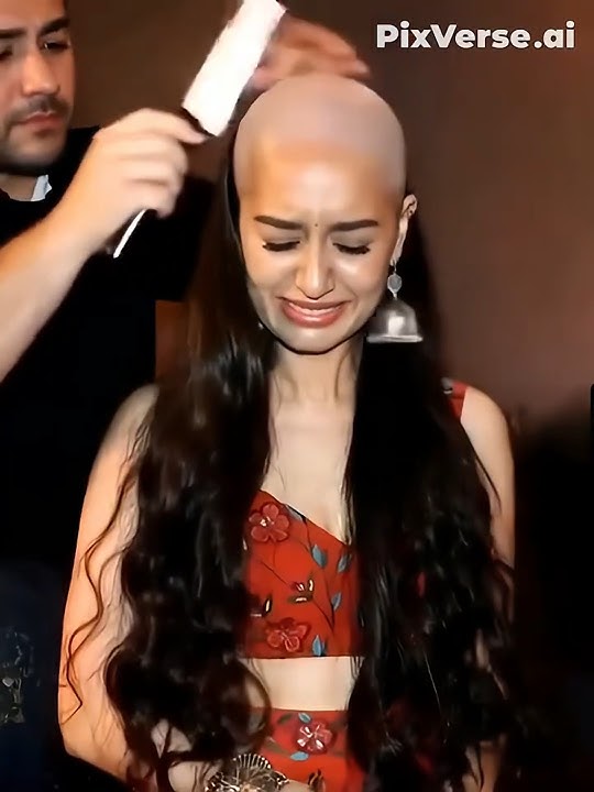 SHRADDHA KAPOOR - HEADSHAVE - IN RED CHOLI (made using AI)