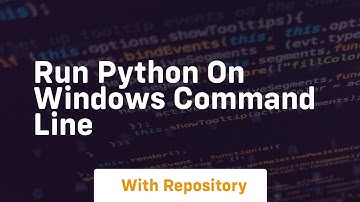 run python on windows command line