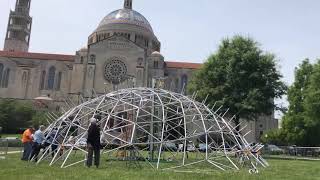 Weatherbreak - geodesic dome reconstruction time lapse