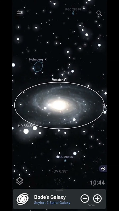 Zooming to Bode's Galaxy through my phone using Stellarium plus #stellarium #shorts #space