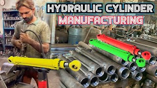 the rigorous manufacturing process of new hydraulic cylinder for backhoe