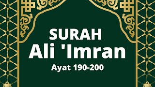 Murottal Al Quran Surat Ali 'Imran Ayat 190-200 Terjemahan Indonesia