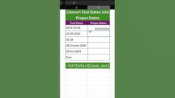 Convert Text Dates into Proper Dates in Excel | #exceltips #excelforbeginners #excelhacks