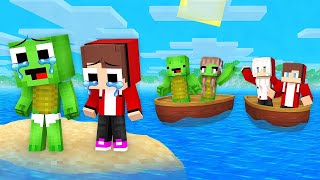 Baby Mikey and Baby JJ Are All ALONE On The Island in Minecraft (Maizen)