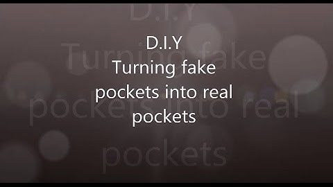 D.I.Y Fake Pockets into Real Pockets | Stacey Jayne