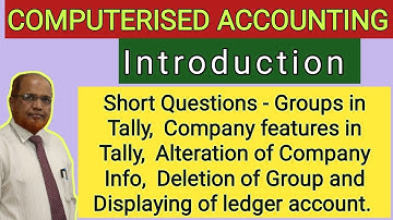 Computerised Accounting I Introduction I Short Questions Explained I Khans Commerce Tutorial I