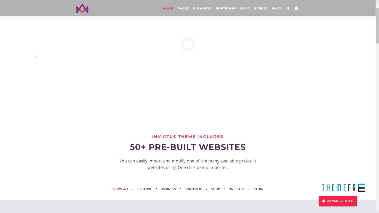 Invictus - Creative MultiPurpose WordPress Theme - YouTube