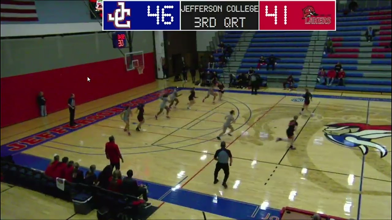 Third quarter two players ending up on the floor