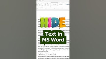 How to Hide text in ms Word | Text hide in Word #msword #mswordtrick #mswordshortcuts