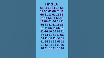 can you find 16 in 5 seconds? #wordpuzzlegame #game #mathematics #mindbendingquiz #puzzle6 5