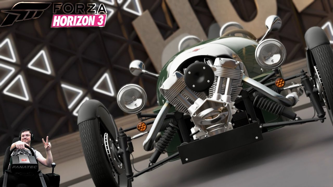 Невероятный Morgan 3 Wheeler с Logitech G Car Pack - Forza Horizon 3 на руле Fanatec CSL Elite