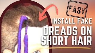 Install Single Ended (SE) and Double Ended (DE) Synth Dreads on Super Short Hair  DoctoredLocks.com