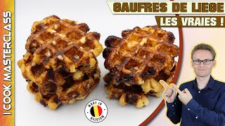 ✅ LES VÉRITABLES GAUFRES DE LIÈGE 🇧🇪 La meilleure recette de ces gaufres belges ( liégeoises )