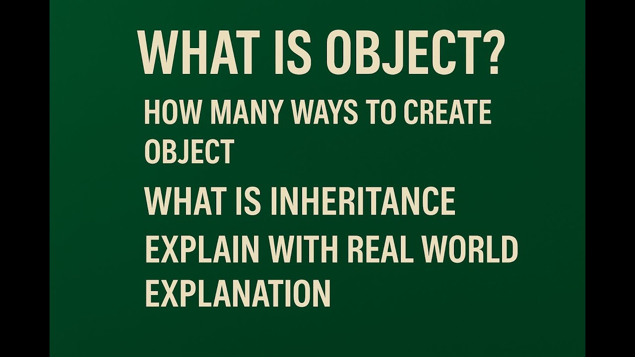 Java OOPs Deep Dive: Object & Inheritance Concepts with Real-World Use ...