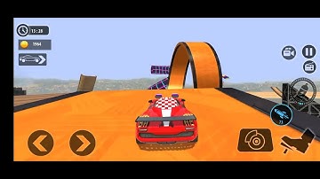 Impossible stunt car tracks 3D - red car Driving stunts level 8 - Android ios gameplay