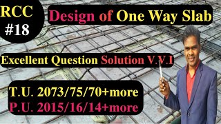 Lec-18 Design of One Way Slab | Excellent Question | Part-3 | RCC IN Nepali by Harishwar  Pandit