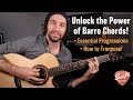 3 Essential Bar Chord Progressions &amp; How to Transpose Them!