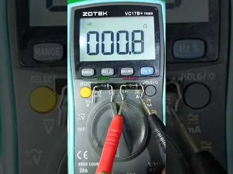 تست دیود با مولتی متر در دیود سالم یک طرف فقط از یک طرف نمایش عدد داریم حدودا موبایل آموزش دیود