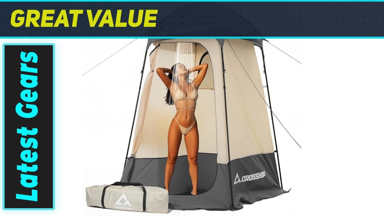 `CROSSHIP Camping Shower Tent: Your Amazing Outdoor Privacy Oasis!