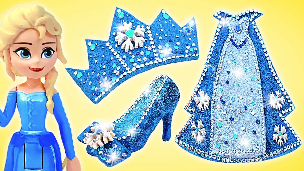 sachin and babi light blue dress DIY Glitter Outfit For Elsa ❄️✨