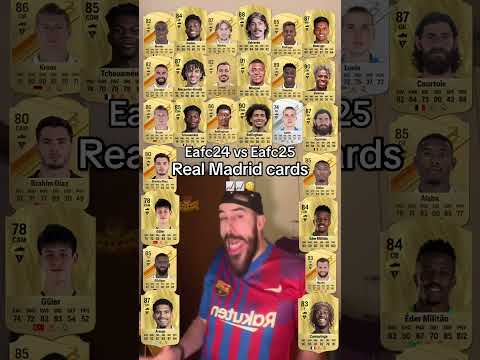 Real Madrid cards eafc24 vs eafc25 