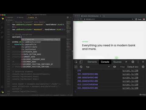 191 Implementing a Sticky Navigation  The Scroll Event