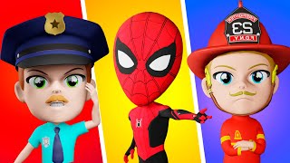 Policemen Spiderman And Firemen Song     More Kids   Nursery Rhymes By Lights Kids 3d