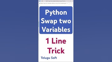 Python Trick: Swap Variables in 1 Line 🤯 #python #coding #shorts #telugu
