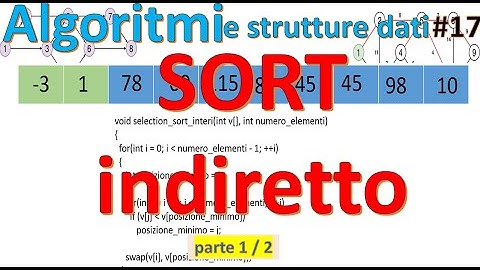 Strutture dati e algoritmi ITA 17 - SORT INDIRETTO - parte 1/2