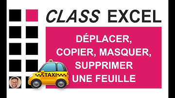 EXCEL - DÉPLACER, COPIER, MASQUER, SUPPRIMER UNE FEUILLE