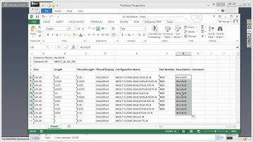 SOLIDWORKS - Updating Toolbox using Excel