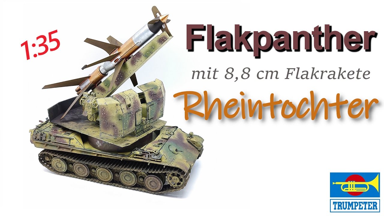 Flakpanther mit 8,8 cm Flakrakete Rheintochter - 1/35 - Trumpeter